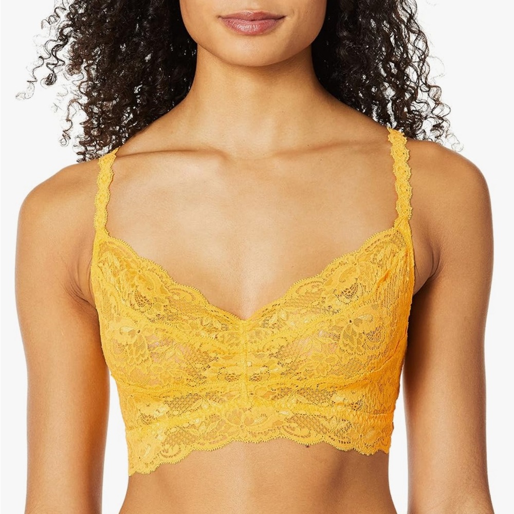 Cosabella Lace Soft Bra Floral Sweetie Bralette Stretch Boho M XL Made in Italy